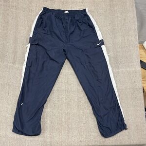 Vintage Nike track pants mens Large BLue 1990s USA Swoosh